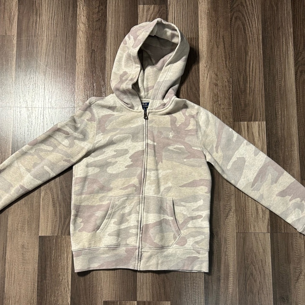 Polo by Ralph Lauren Kids Camo Hoodie - Beige and Pink